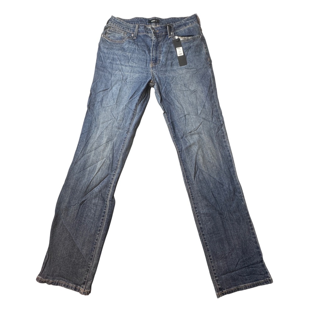 NovaMen Jeans Mens 32x33 Dark Wash Mike Straight Leg Taper Denim‎ Stretch MPDR1